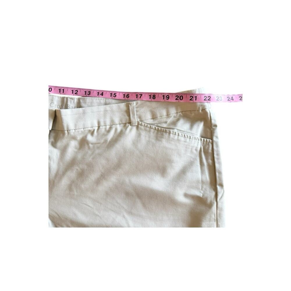 Croft & Barrow Womens Natural Fit Pants Beige Khaki Stretch Pant Capri Plus 20W - Picture 7 of 8